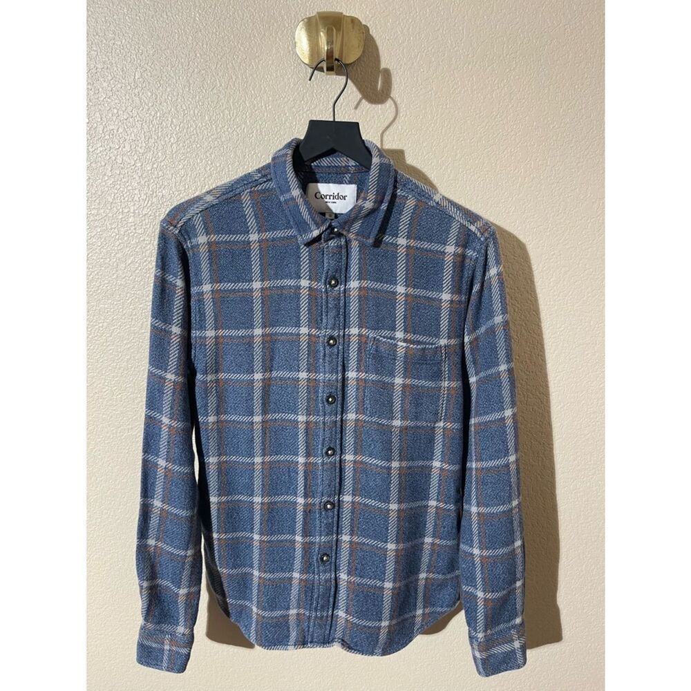 Corridor Blue Plaid Long-Sleeve Button-Down Shirt